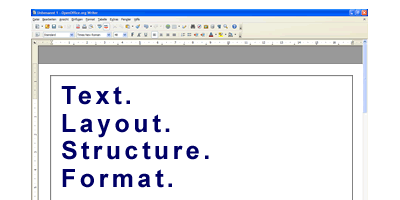 text und layout